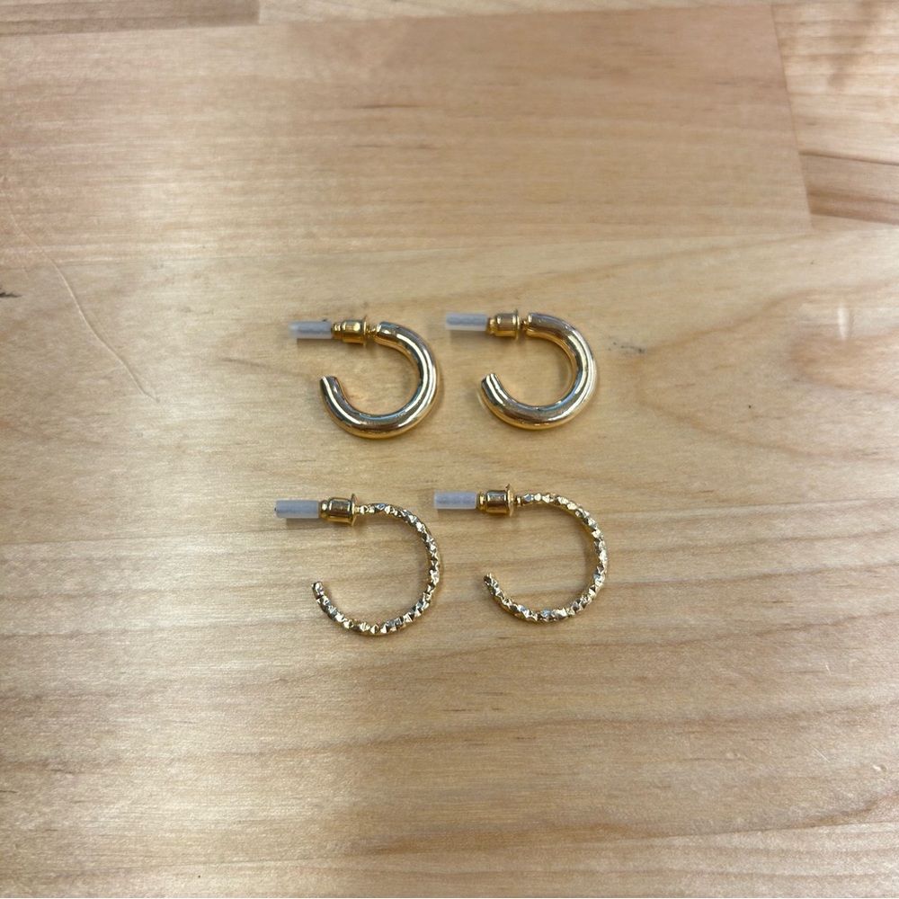New Wild Fable Mini Gold Hoop Earring 2pc